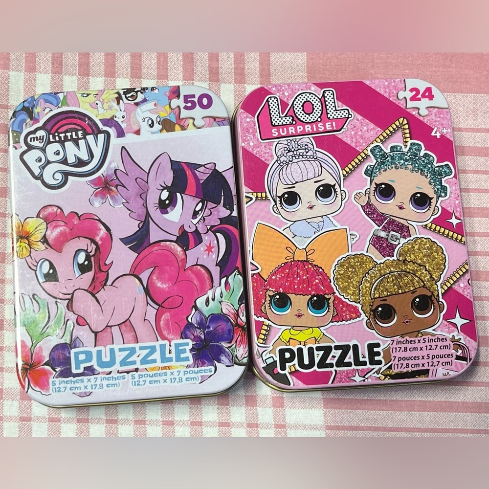 🌺3/$12Mini puzzle sets 5” x 7” 50 and 24 pcs